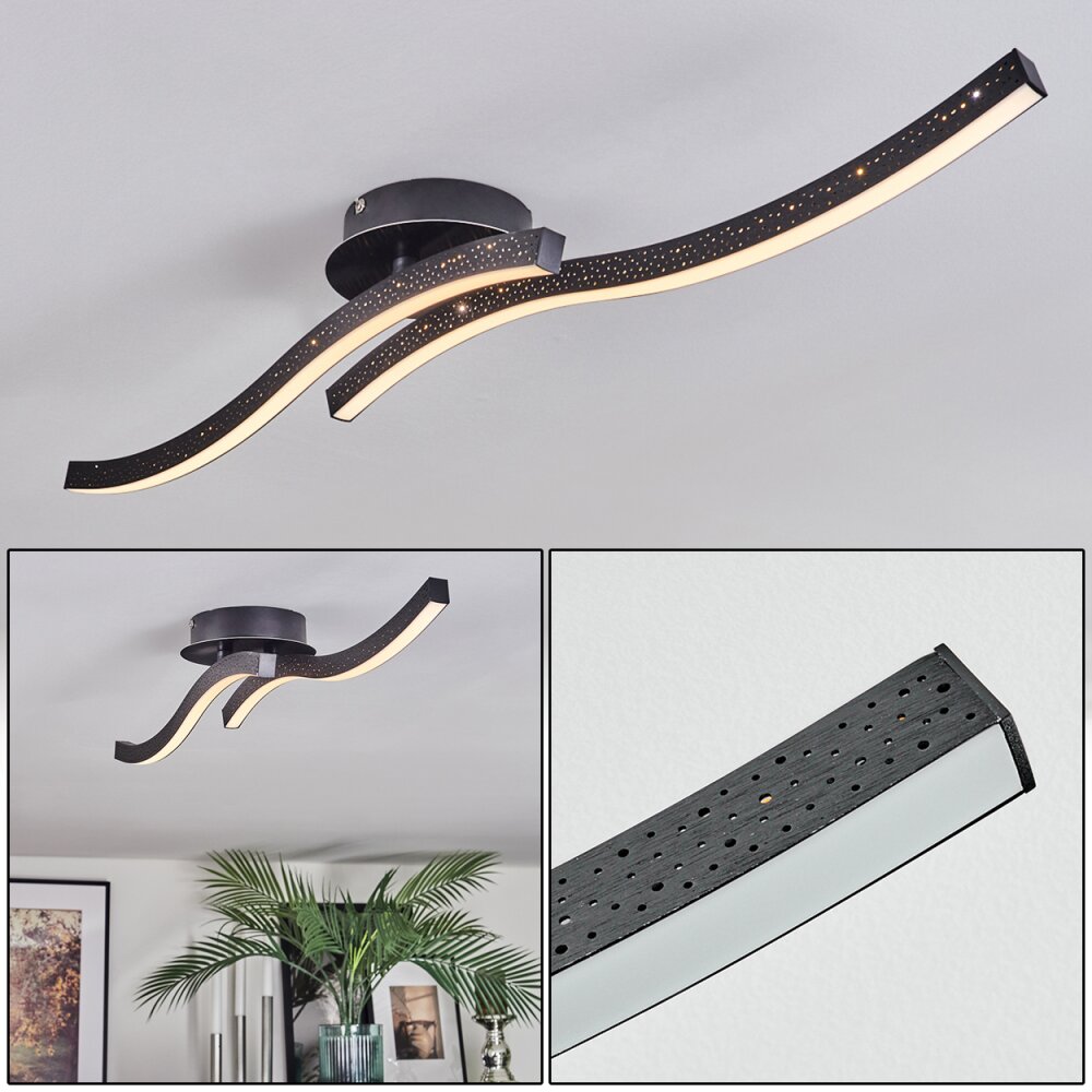 Arlan Plafonnier LED Noir, 1 lumière main product photo