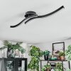 Arlan Plafonnier LED Noir, 1 lumière