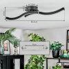 Arlan Plafonnier LED Noir, 1 lumière