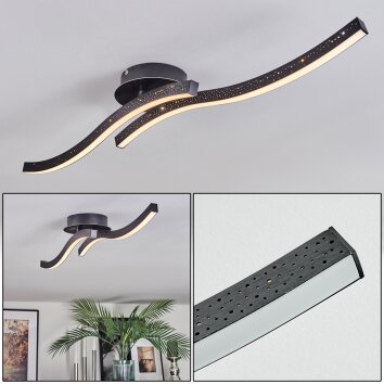 Arlan Plafonnier LED Noir, 1 lumière Arlan Plafonnier LED Noir, 1 lumière