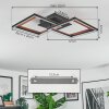 Binor Plafonnier LED Écru, Noir, 1 lumière