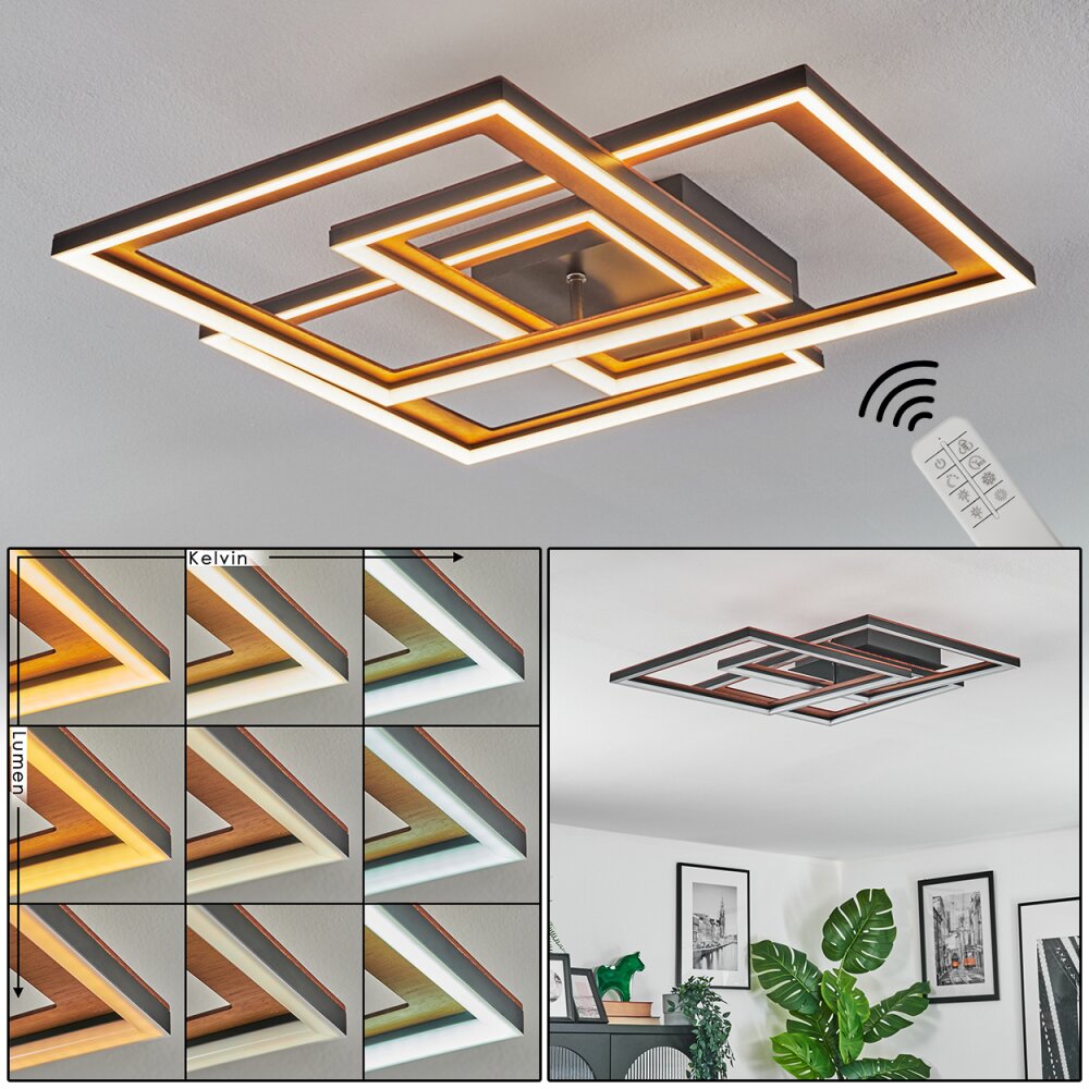 Binor Plafonnier LED Écru, Noir, 1 lumière main product photo