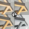 Brilo Plafonnier LED Noir, 1 lumière