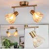 Saire Plafonnier, Spot de plafond Chrome, Laiton, 2 lumières