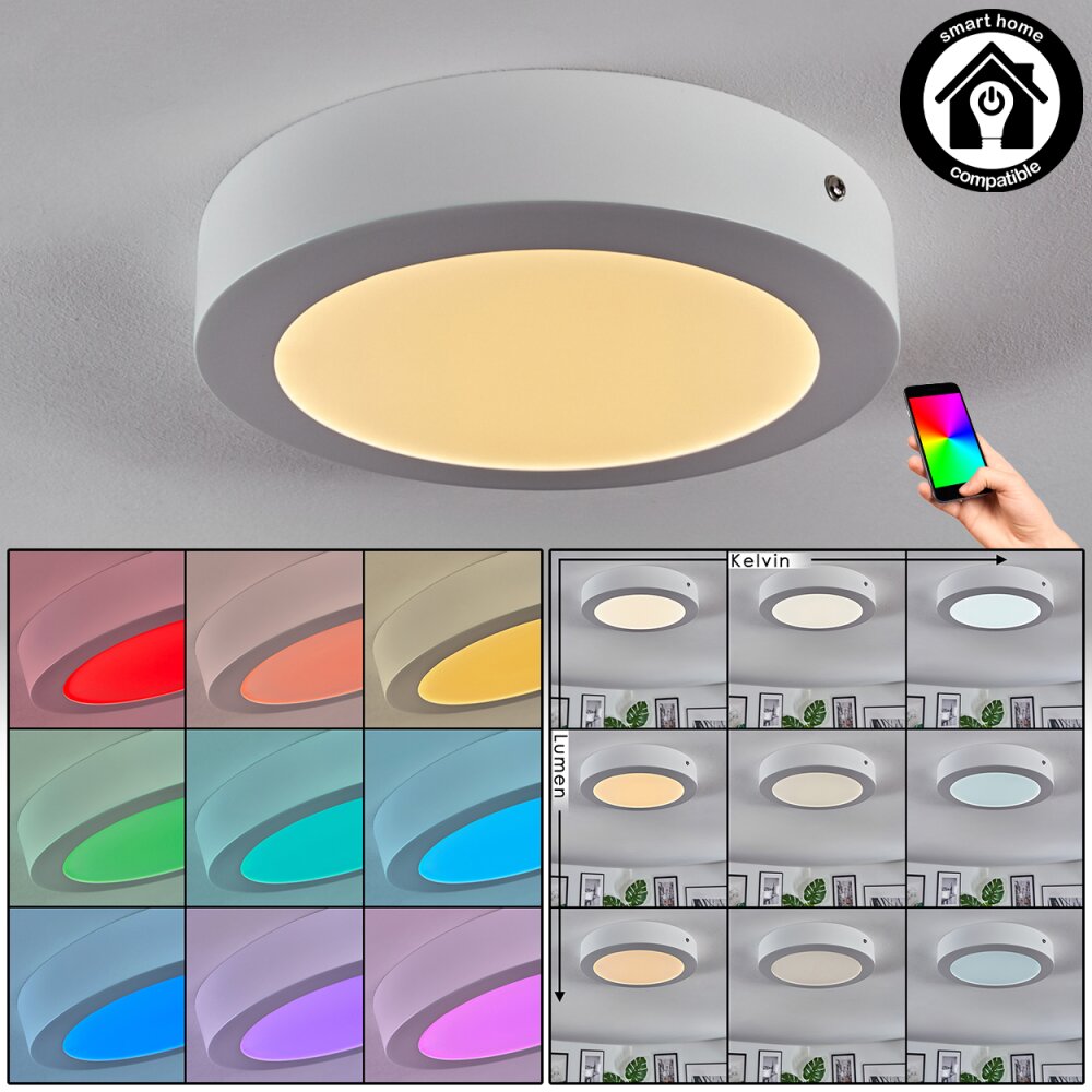Omaro Plafonnier, Panel LED Blanc, 1 lumière main product photo