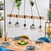 Koyoto Suspension, Boule lumineuse, Suspension Écru, Noir, 5 lumières