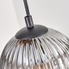 Koyoto Suspension, Boule lumineuse, Suspension Écru, Noir, 5 lumières