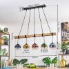 Koyoto Suspension, Boule lumineuse, Suspension Écru, Noir, 5 lumières