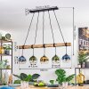 Koyoto Suspension, Boule lumineuse, Suspension Écru, Noir, 5 lumières