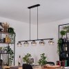 Koyoto Suspension, Boule lumineuse, Suspension Chrome, Clair, Fumé, 5 lumières