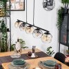 Ripoll Suspension, Boule lumineuse, Suspension Ambre, Clair, Fumé, 5 lumières