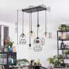 Koyoto Suspension, Boule lumineuse, Suspension Ambre, Clair, Fumé, 6 lumières
