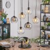Koyoto Suspension, Boule lumineuse, Suspension Ambre, Clair, Fumé, 6 lumières