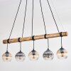 Koyoto Suspension, Boule lumineuse, Suspension Écru, Noir, 5 lumières