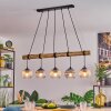 Koyoto Suspension, Boule lumineuse, Suspension Écru, Noir, 5 lumières