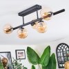Chehalis Plafonnier, Boule lumineuse Ambre, 5 lumières