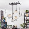 Koyoto Suspension, Boule lumineuse, Suspension Ambre, Clair, 6 lumières