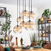 Koyoto Suspension, Boule lumineuse, Suspension Ambre, Clair, 6 lumières