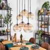 Koyoto Suspension, Boule lumineuse, Suspension Ambre, Clair, 6 lumières