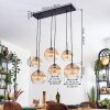 Koyoto Suspension, Boule lumineuse, Suspension Ambre, Clair, 6 lumières