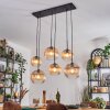 Koyoto Suspension, Boule lumineuse, Suspension Ambre, Clair, 6 lumières