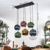 Koyoto Suspension, Boule lumineuse, Suspension Bleu, Or, Vert, Cuivré, 6 lumières