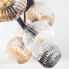 Ripoll Plafonnier, Boule lumineuse Ambre, Clair, Fumé, 8 lumières