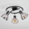Saire Plafonnier, Spot de plafond Chrome, Noir, 3 lumières