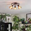 Saire Plafonnier, Spot de plafond Chrome, Noir, 3 lumières