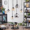 Koyoto Suspension, Boule lumineuse, Suspension Ambre, Clair, Fumé, 6 lumières