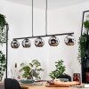 Ripoll Suspension, Boule lumineuse, Suspension Chrome, Fumé, 5 lumières