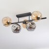 Ripoll Plafonnier, Boule lumineuse Ambre, Fumé, 5 lumières