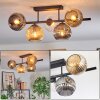 Ripoll Plafonnier, Boule lumineuse Ambre, Clair, Fumé, 5 lumières