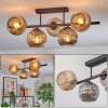Ripoll Plafonnier, Boule lumineuse Ambre, Fumé, 5 lumières