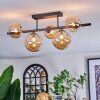 Chehalis Plafonnier, Boule lumineuse Ambre, 5 lumières