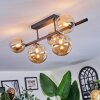 Chehalis Plafonnier, Boule lumineuse Ambre, 5 lumières