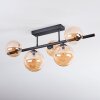 Chehalis Plafonnier, Boule lumineuse Ambre, 5 lumières