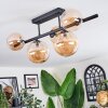 Chehalis Plafonnier, Boule lumineuse Ambre, 5 lumières