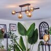 Chehalis Plafonnier, Boule lumineuse Ambre, 5 lumières