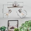 Saire Plafonnier, Spot de plafond Chrome, Nickel mat, 2 lumières