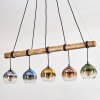 Koyoto Suspension, Boule lumineuse, Suspension Écru, Noir, 5 lumières