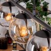 Koyoto Suspension, Boule lumineuse, Suspension Ambre, Clair, Fumé, 5 lumières
