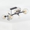 Ripoll Plafonnier, Boule lumineuse Ambre, Clair, Fumé, 8 lumières