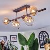 Chehalis Plafonnier, Boule lumineuse Ambre, Clair, 5 lumières
