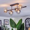 Chehalis Plafonnier, Boule lumineuse Ambre, Clair, Fumé, 5 lumières