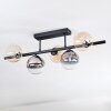 Chehalis Plafonnier, Boule lumineuse Ambre, Clair, Fumé, 5 lumières