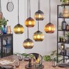 Koyoto Suspension, Boule lumineuse, Suspension Bleu, Vert, Cuivré, 6 lumières