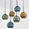 Koyoto Suspension, Boule lumineuse, Suspension Bleu, Or, Vert, 6 lumières