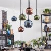 Koyoto Suspension, Boule lumineuse, Suspension Bleu, Vert, Cuivré, 6 lumières