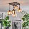 Ripoll Plafonnier, Boule lumineuse Ambre, Clair, Fumé, 5 lumières